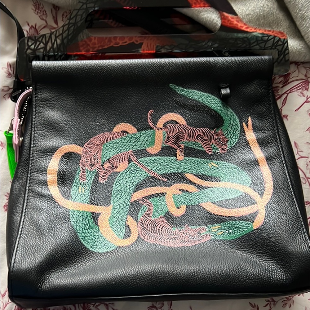 Min & Mon Snake Leather Cross Body Bag